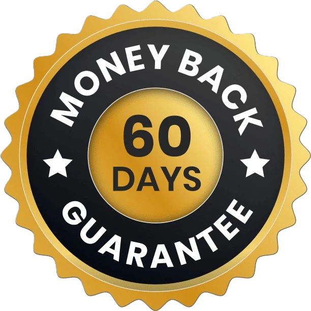 OptiPlax 60-day money back guarantee badge